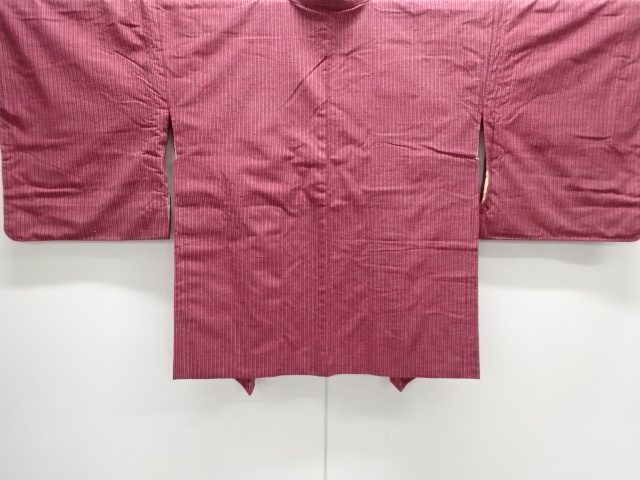 JAPANESE KIMONO / HAORI / SILK / HAND WOVEN TSUMUGI / STRIPE